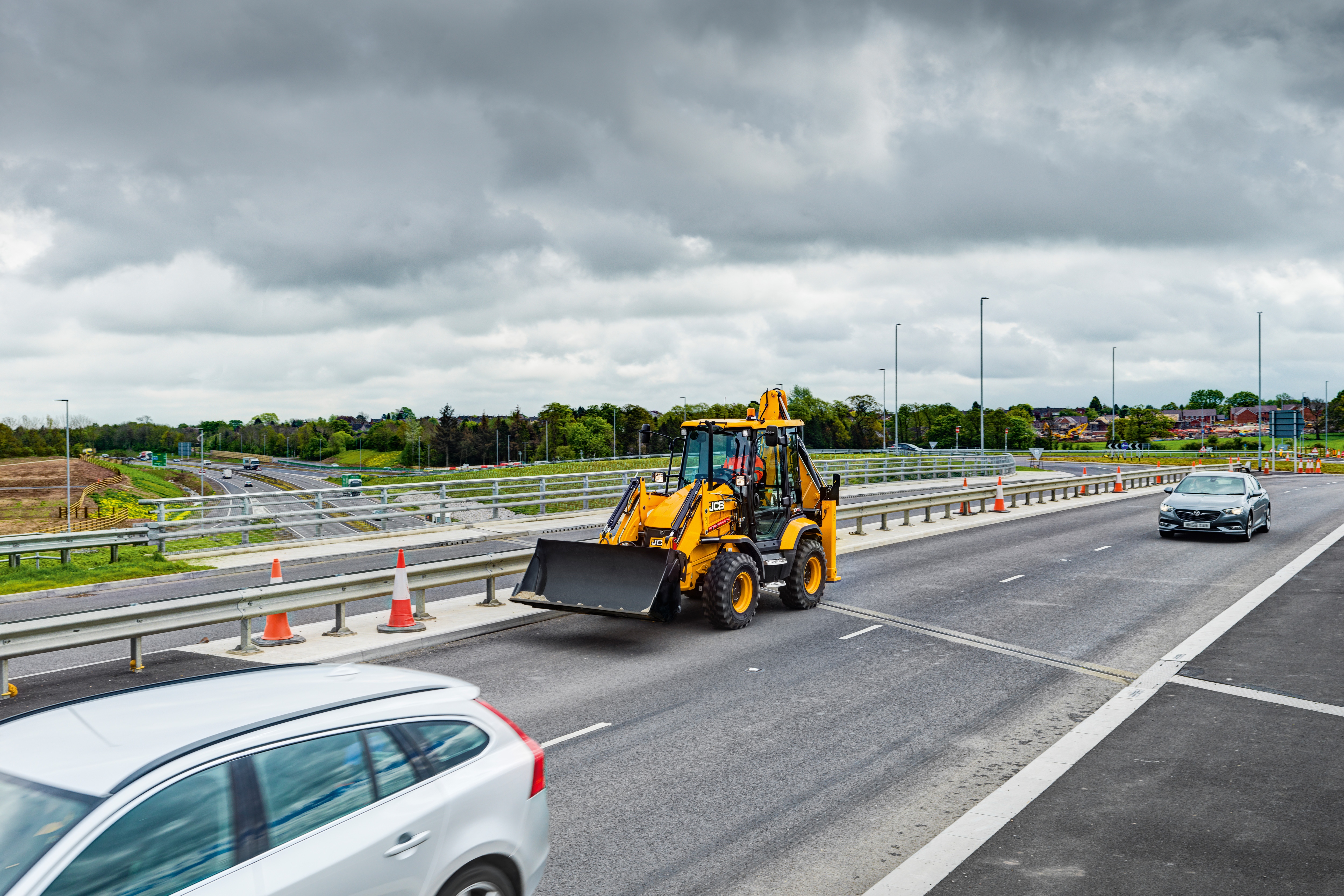 JCB 3CX On a UK Road