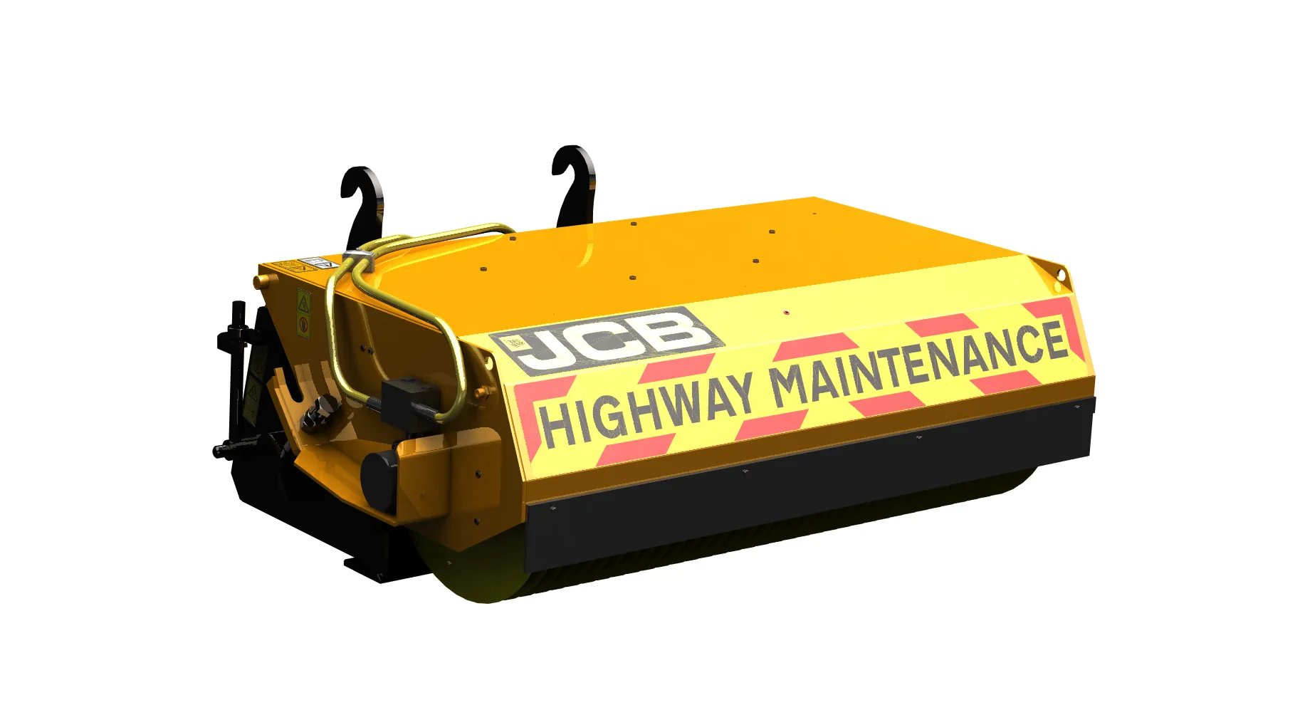 JCB Sweeper with Highway Maintenance on the front